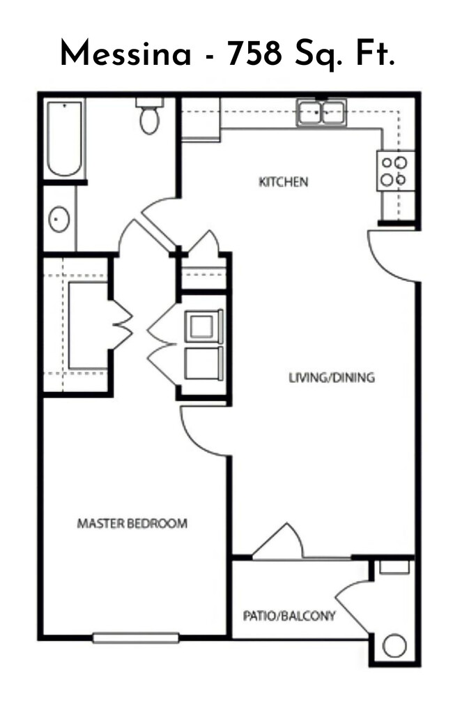 Messina 758 Sq. Ft. - The Park at Aventino