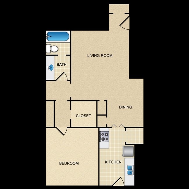 1BR/1BA - The Sterling