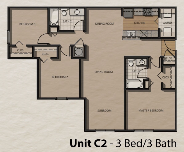 Unit C2 - Sizemore Creek Apartments