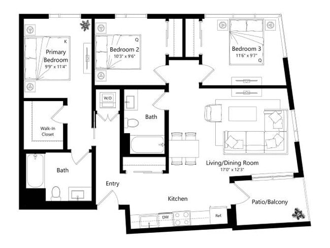 Floorplan - The Santa Monica Collection - 1650 Lincoln