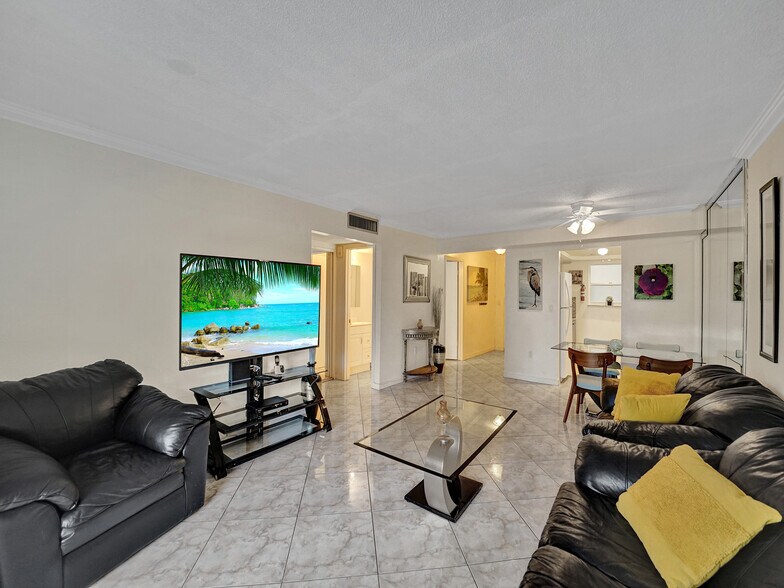 Living room from balcony - 201 178th Dr