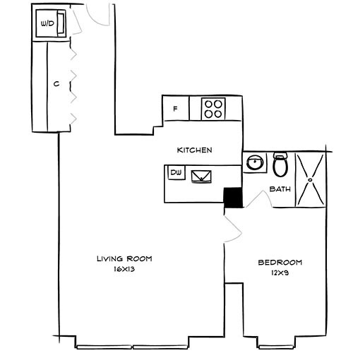 Floorplan - Park Towne Place Apartments