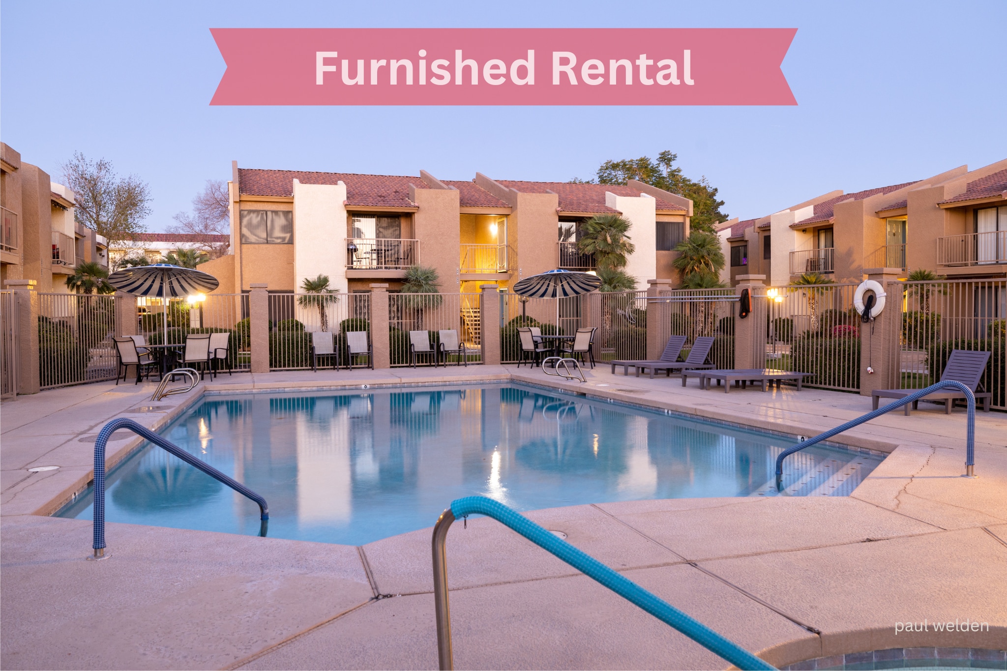 Large community pool - 1111 E University Dr