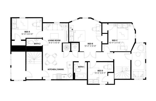 Building Photo - Private bedroom in 4 bed/1.5 bath Home