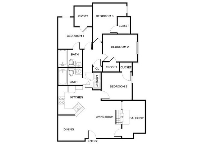 Floorplan - Cypress View Villas Apartments