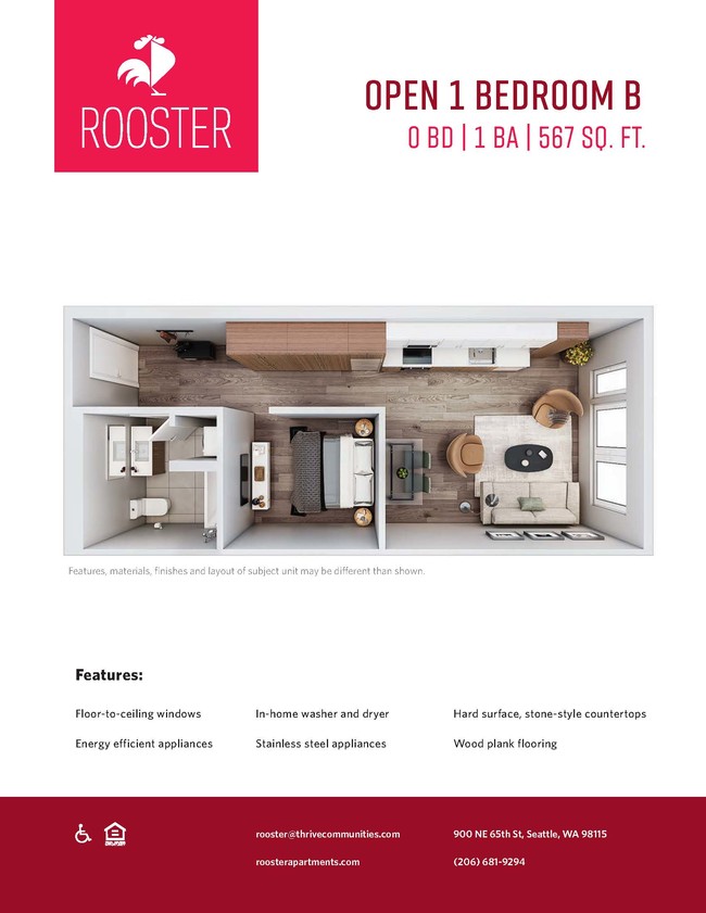 Floorplan - Rooster Apartments