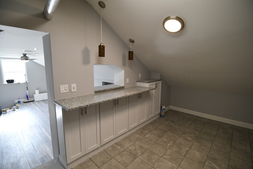Immense storage under bar height counter top. - 309 Old York Rd