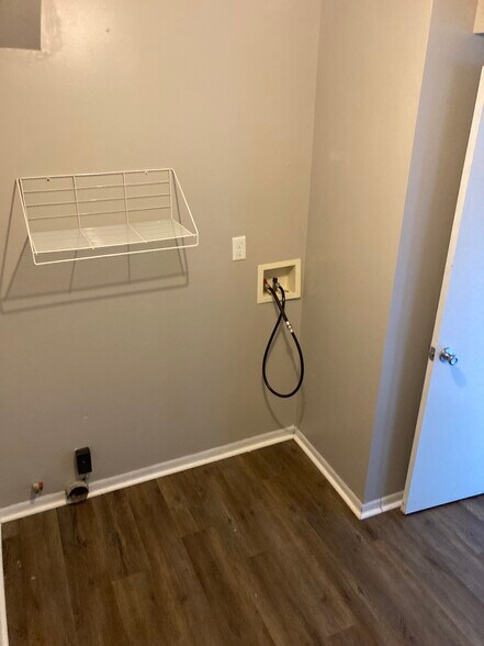 Water hookups for washer/dryer and laundry shelf - 1080 Fairlane Ct