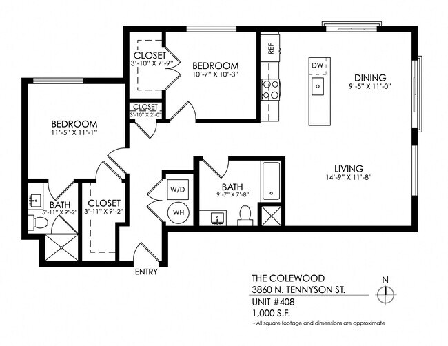 Floorplan - Colewood Apartments
