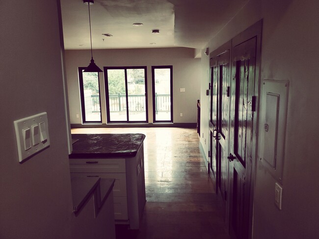 Kitchen with open living room - 235 E Market St