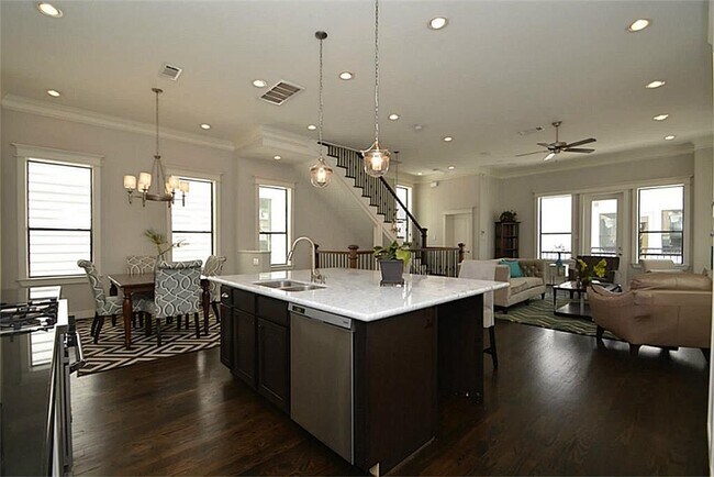 Kitchen Island and Living Room - 2419 Reinerman St