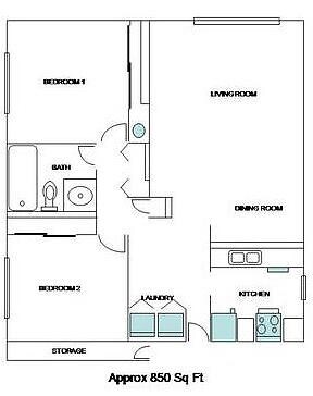 2BR/1BA - Evergreen Residences