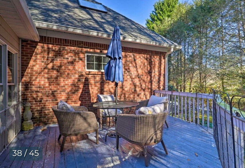 Deck adjoining the Sunroom - 234 Brookwood Dr