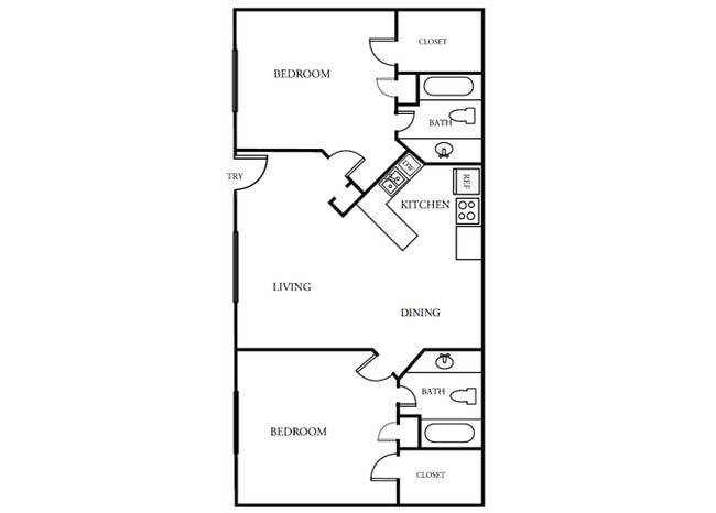 Floorplan - The Gardens Apartments