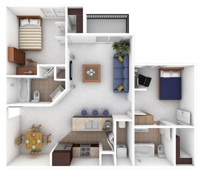 2BR/2BA - University Crossing