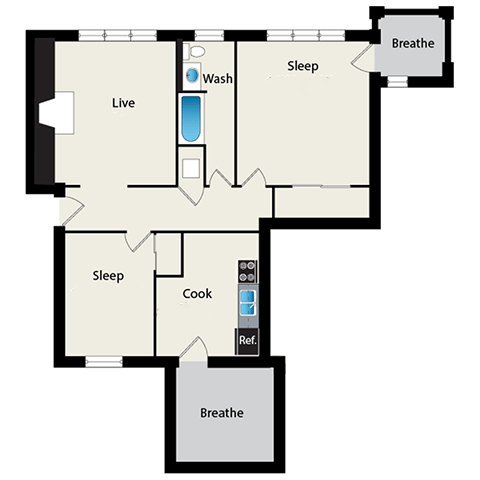 Floorplan - Reside on Irving Park