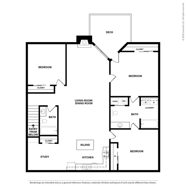 3 Bedroom, 2 Bath with Study: Beds - 3: Baths - 2: SqFt Range - 1450 to 1450 - The Arbors