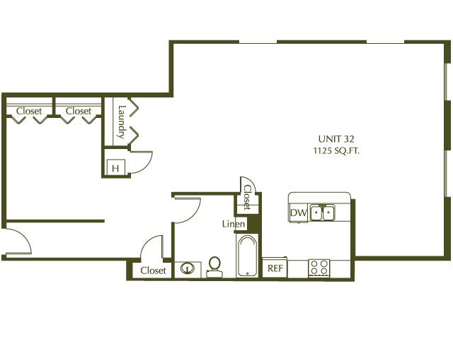 0 Bedroom / 1 Bath / 1125 Sq.Ft. - Eleventh Street Lofts