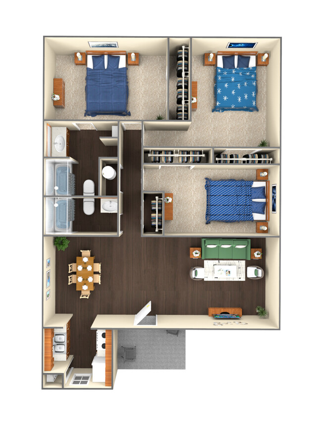 3-Bedroom/2-Bathroom - Landmark Apartment Homes