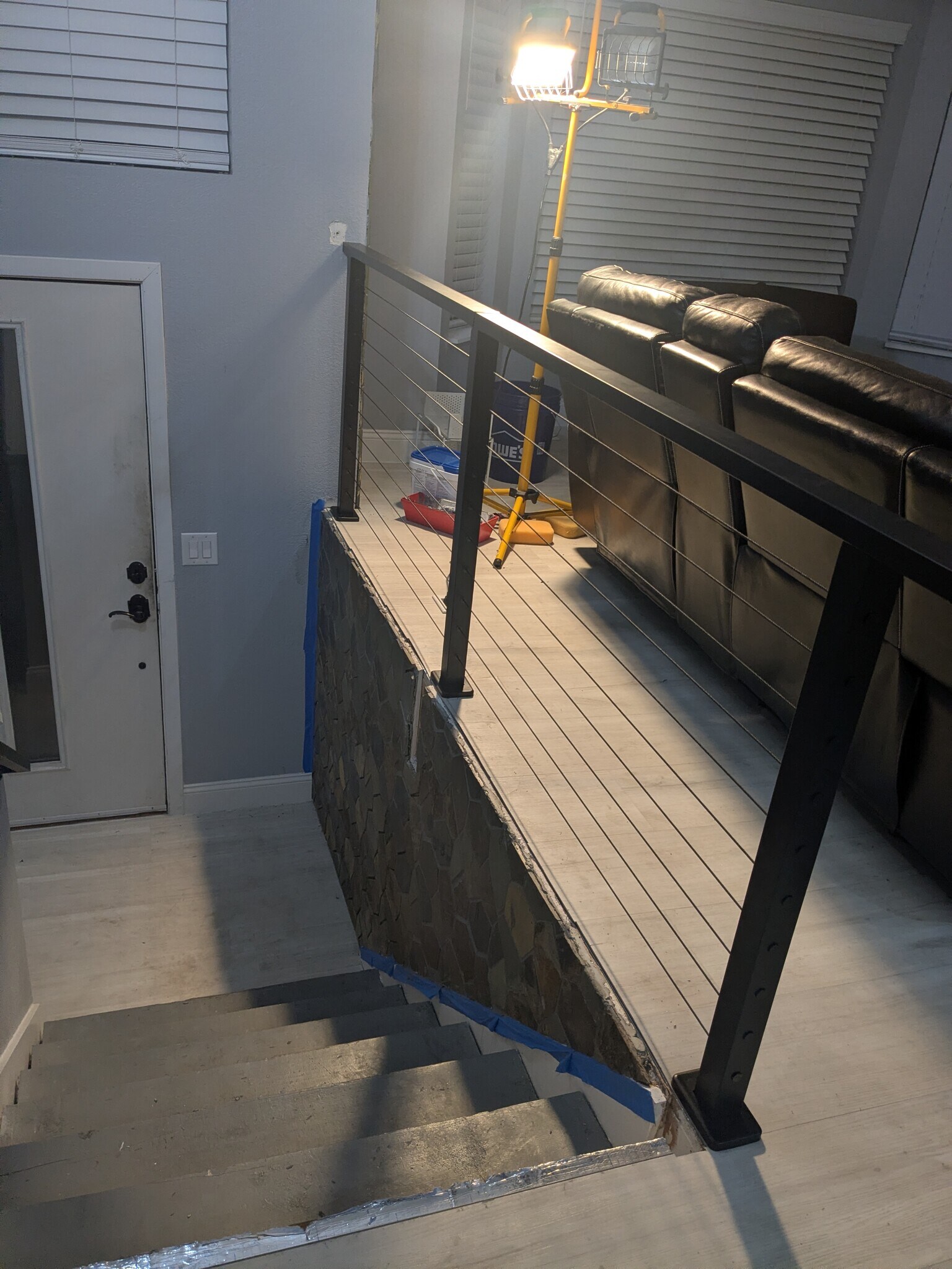 Living room new rail during remodel - 24028 25th Ave S