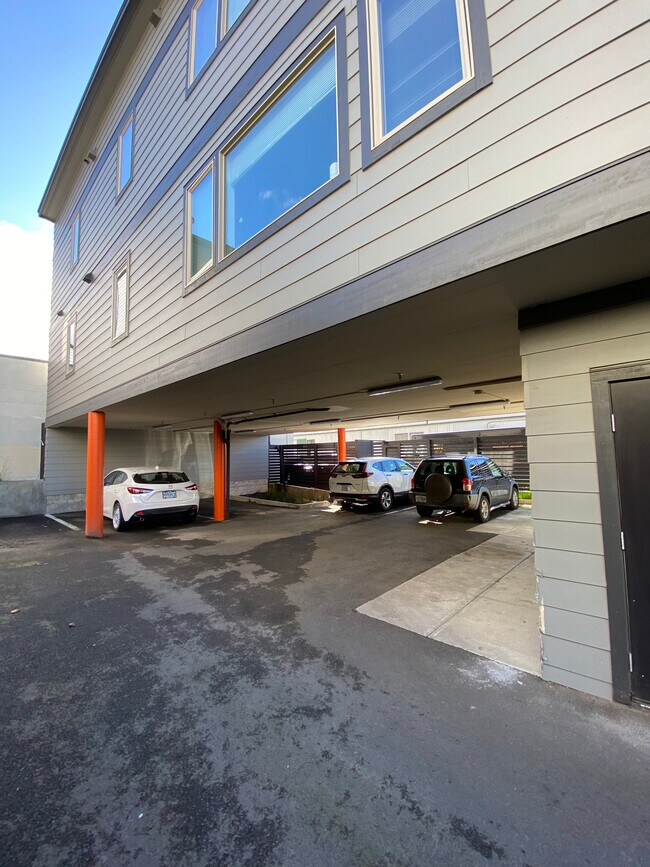 Gated off-street parking - Steele Apartments