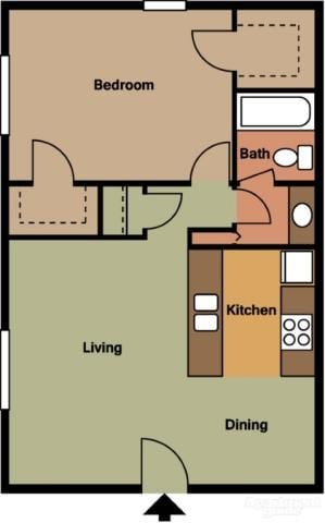 1BR/1BA - Flats @ 139