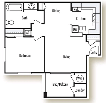 1BR/1BA - Hurley Creek Senior Apartments