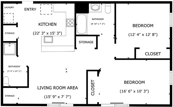 2 Bedroom Unit - Metro526 Apartments