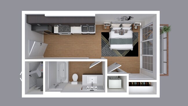 Studio with Balcony - Union Walk