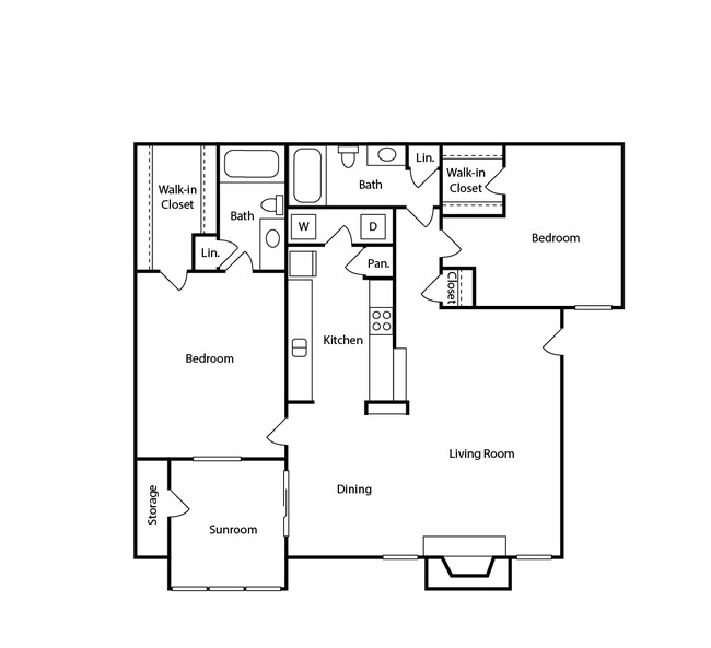 Floorplan - The Broadway Apartment Homes