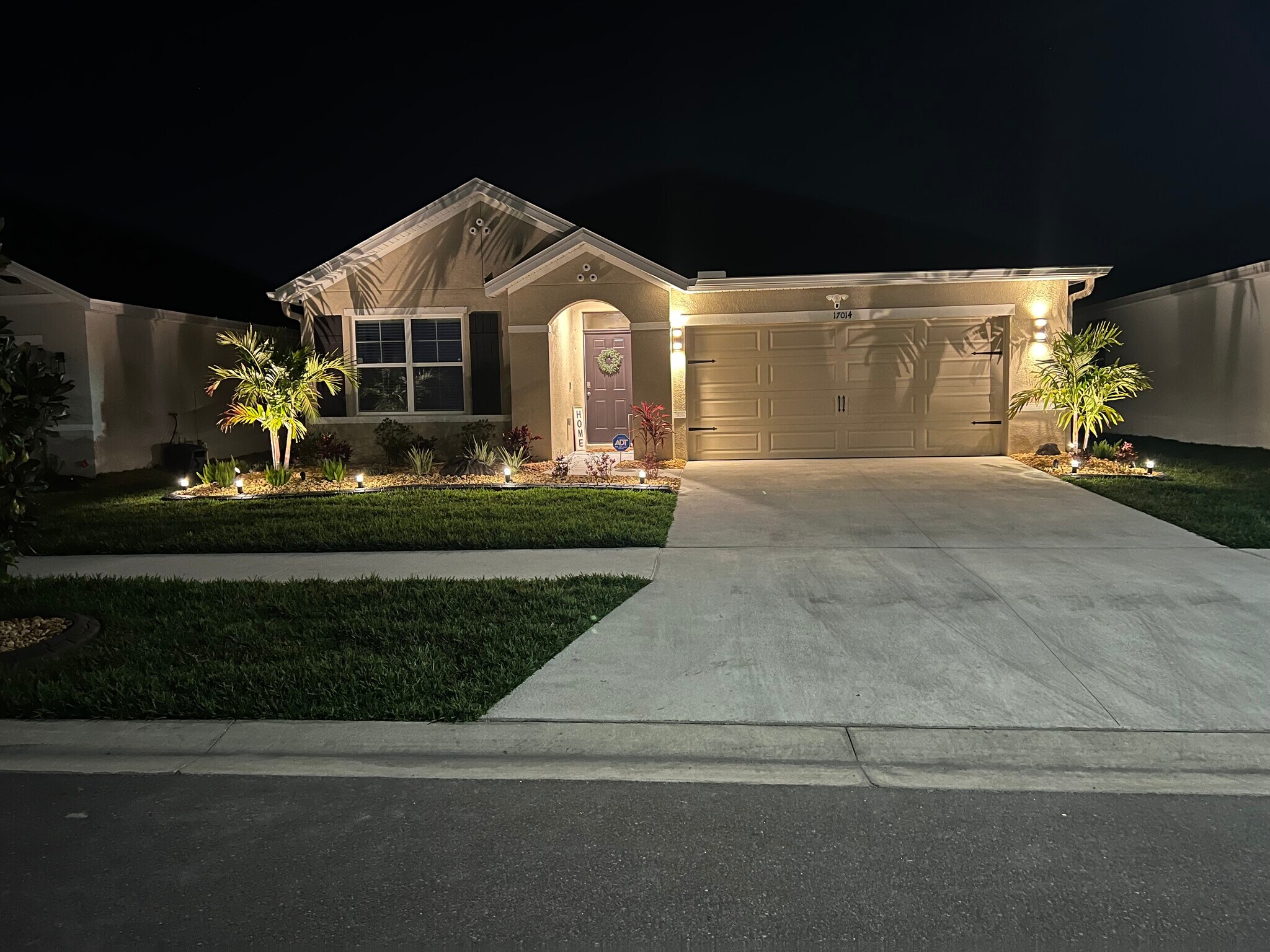 Front of house lit lit up - 17014 Avon Dive Ln