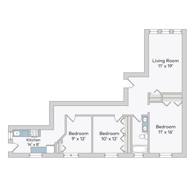 Floorplan - 5222-38 S. Drexel Avenue