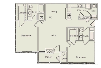 2BR/2BA - Bethel Towers