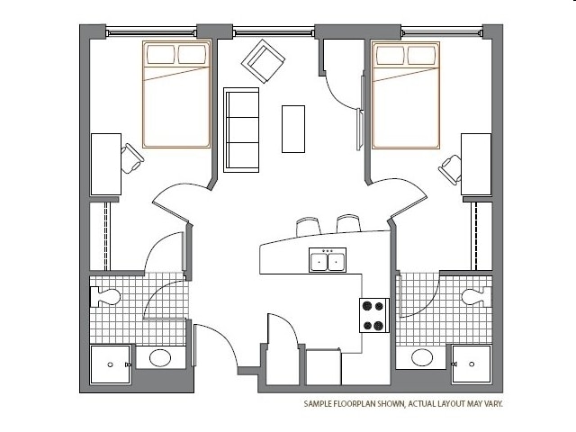 2BR/2BA - The Marq