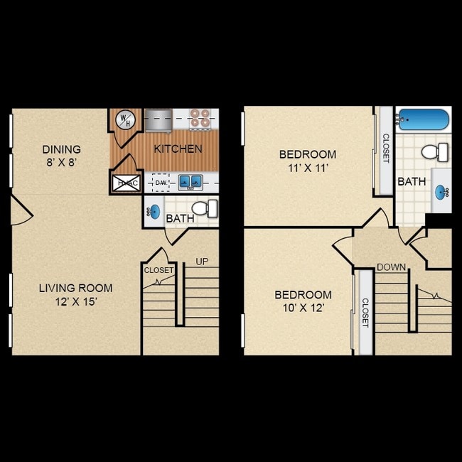2BR/1.5BA - 5 East Apartments