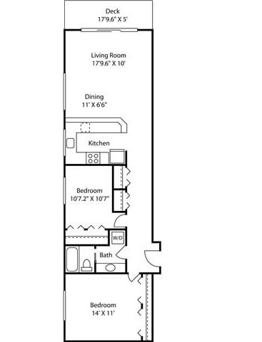 2BR/1BA - The Carillon Apartments
