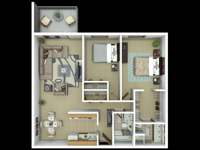 2BR/2BA - Woodstone