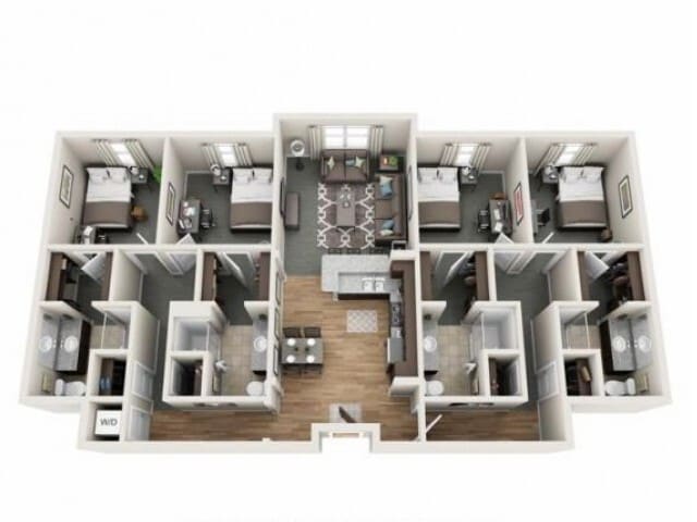 4 Bed 4 Bath - Latitude | Student Housing