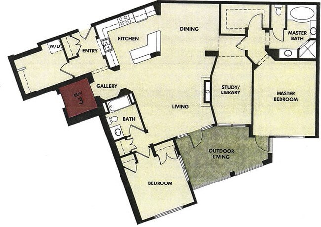 2BR/2BA - The Overlook at Westover Hills