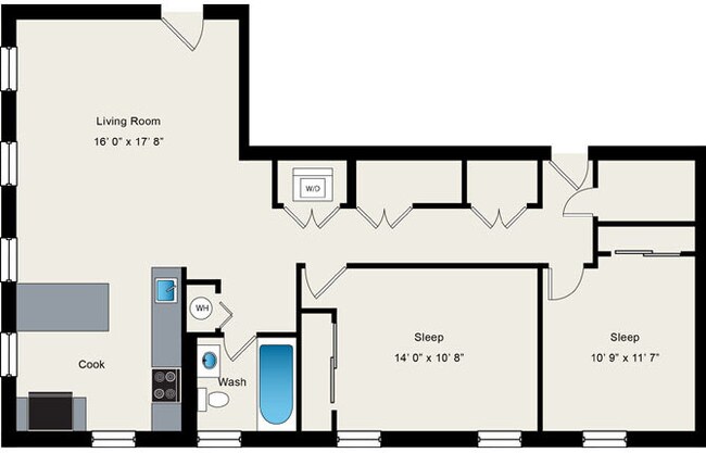 Floorplan - 1640 N Damen Apartments