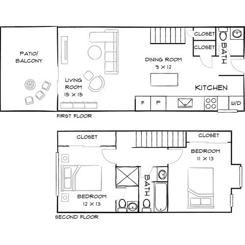 Floorplan - Laurel Crossing Apartment Homes