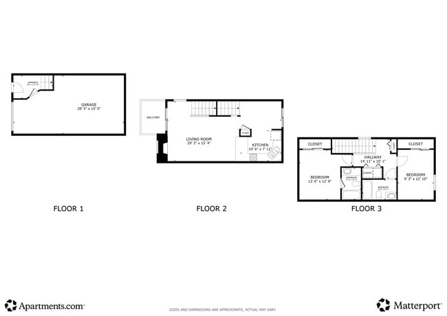 2BR, 2BA - 1,128SF - Somerset Villas
