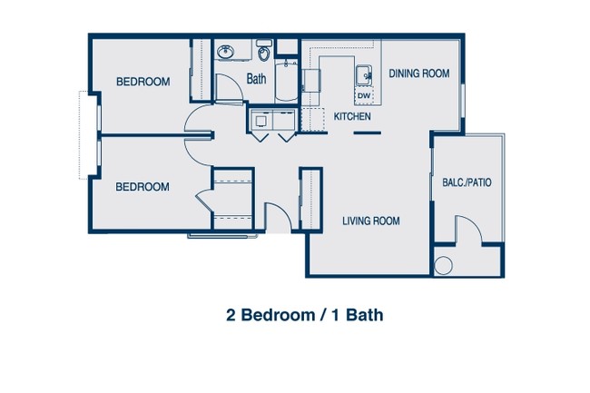 2BR/1BA - Rivercrest Apartments