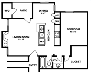 1 Bedroom - A - Lofton Place