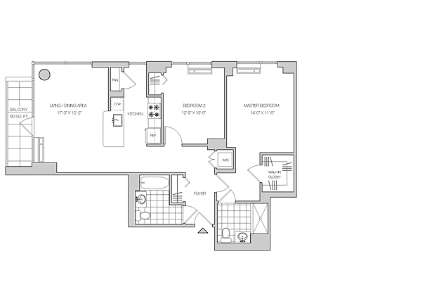 2BR/2BA Balcony- Residence T - The Maximilian