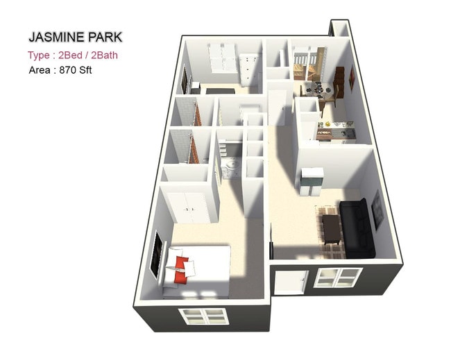 Two Bed / Two Bath - Jasmine Park