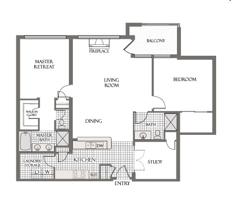 2BR/2BA - Tapestry on Central
