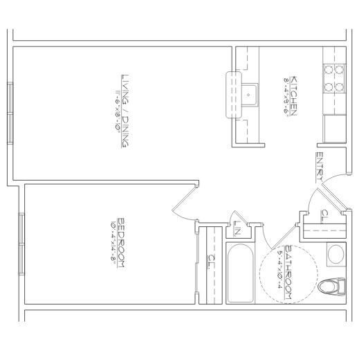 1BR/1BA - Monroe Commons