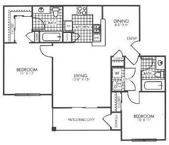 Floorplan - Flats at Five Mile Creek