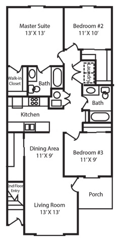 3BR/2BA - Turnberry Court Apartments